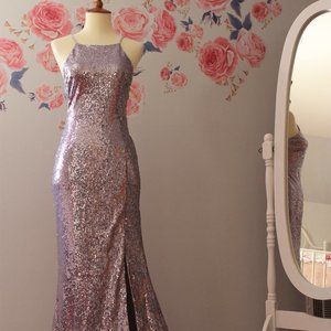Purple Sequined Dress